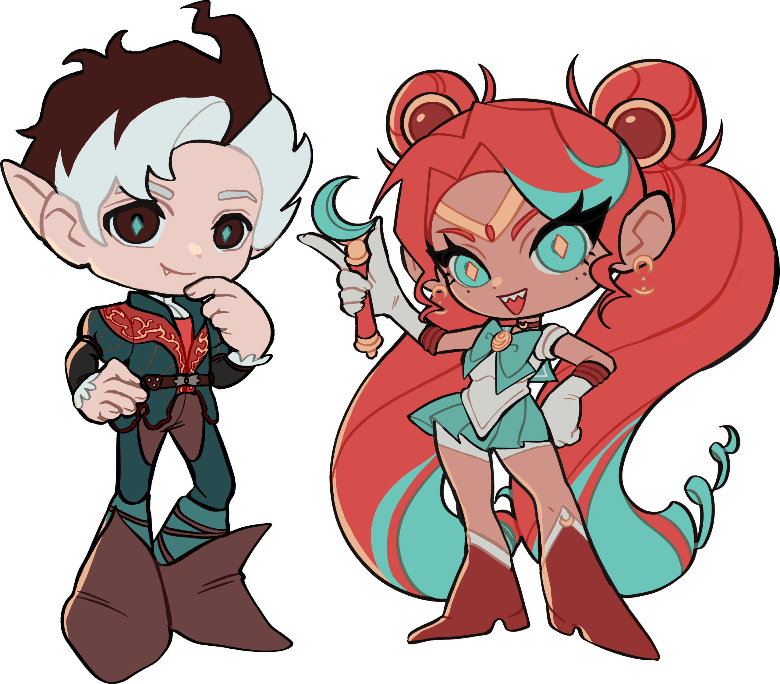 cosplay konrad ja tara maskotit